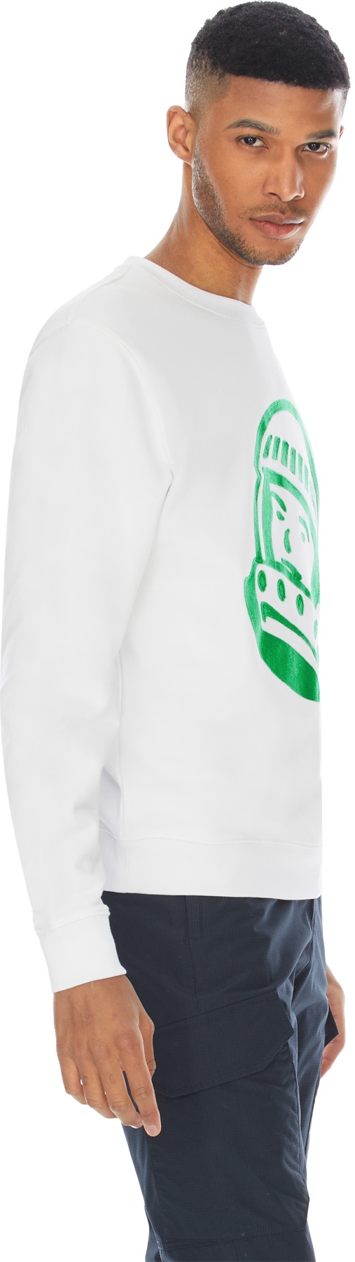 Billionaire Boys Club: White Chainstitch Astro Logo Crewneck Pullover Sweater - 3