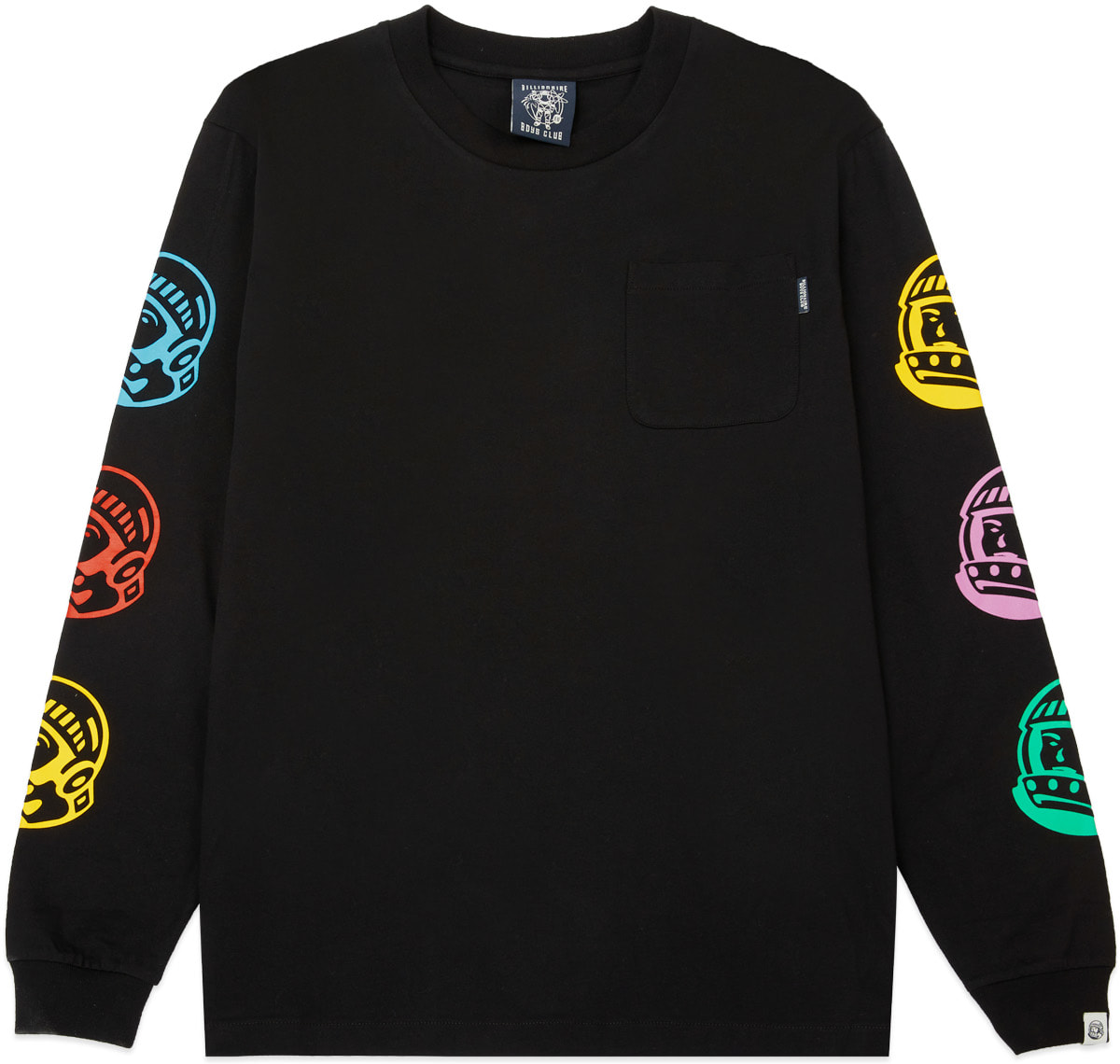 Billionaire Boys Club: Black Repeat Astro Long Sleeve T-Shirt - 1