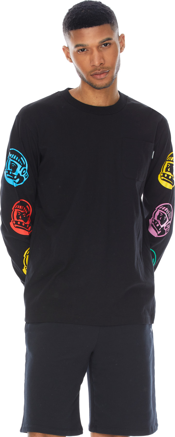 Billionaire Boys Club: Black Repeat Astro Long Sleeve T-Shirt - 3