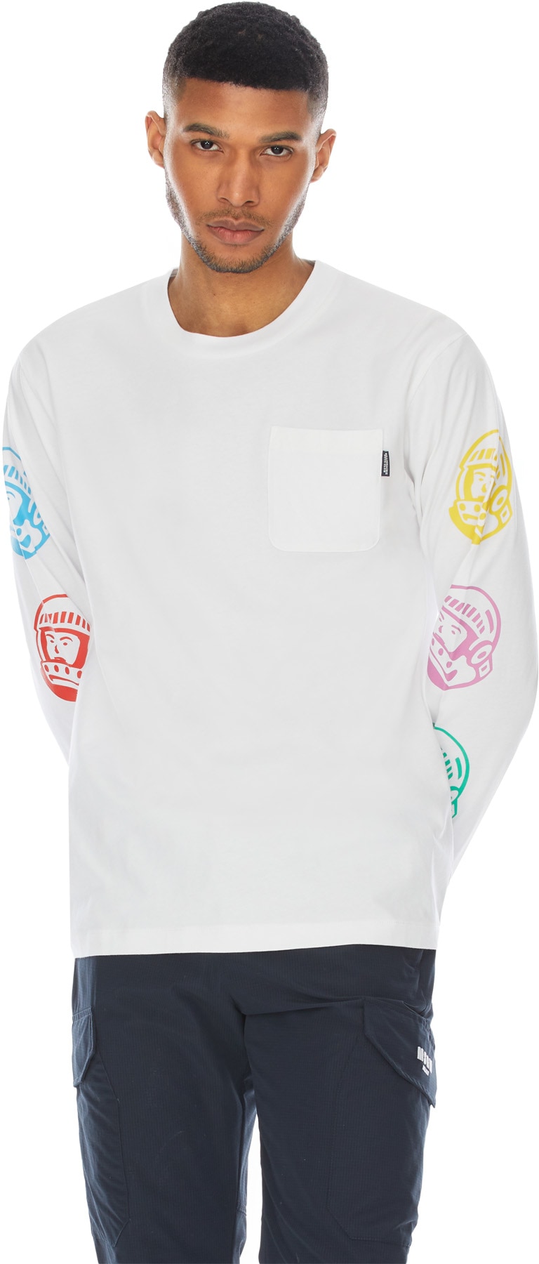 Billionaire Boys Club: White Repeat Astro Long Sleeve T-Shirt - 3