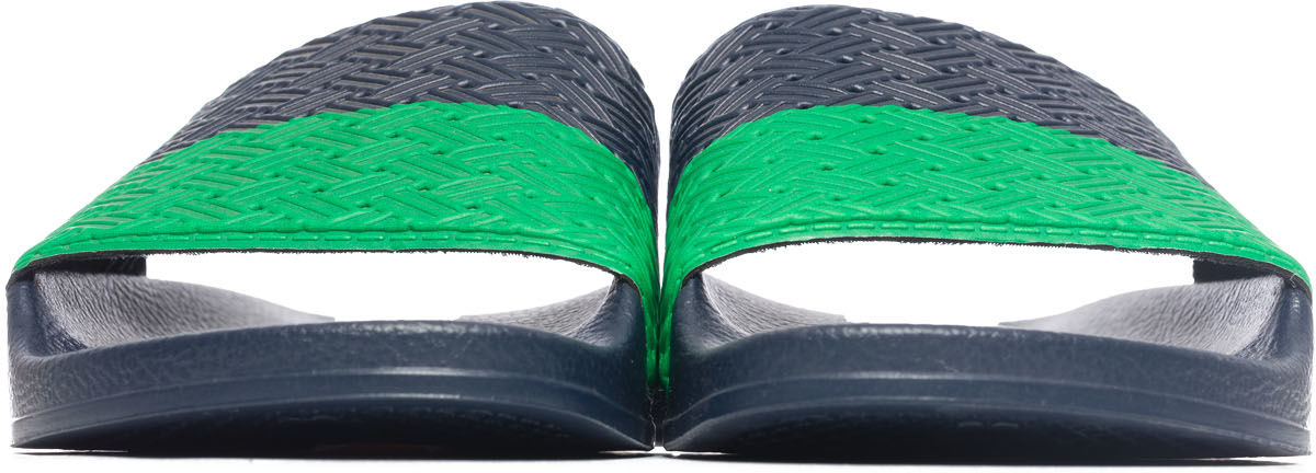 adidas by Raf Simons: Blue Raf Simons Two Tone Adilette - 3