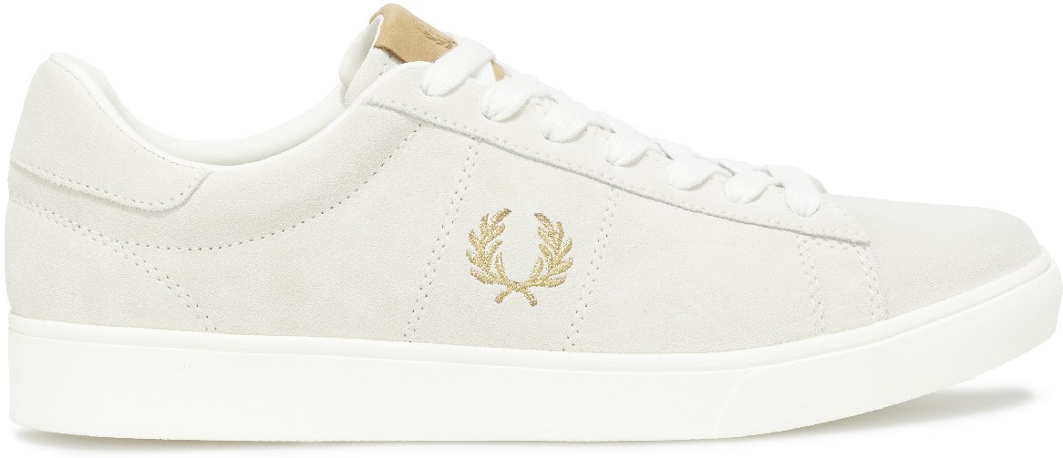 Fred Perry: Blanc Baskets Spencer en Daim Blanc - 1