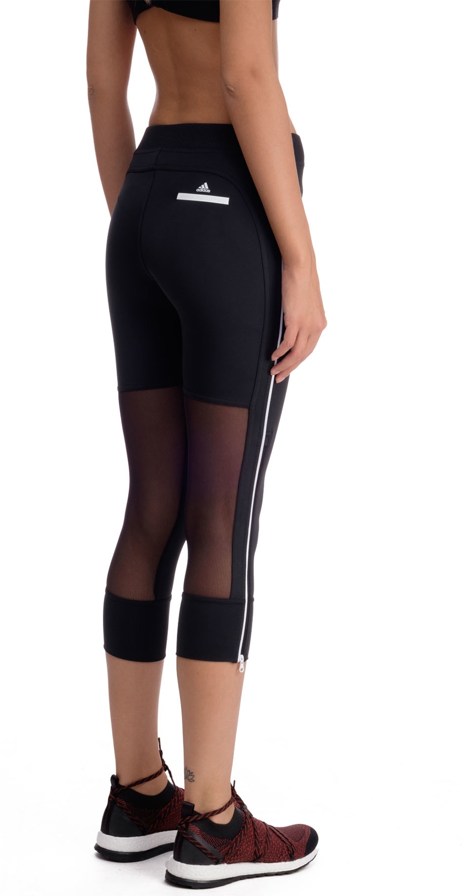 adidas by Stella McCartney: Black Studio 3/4 Tights - 3