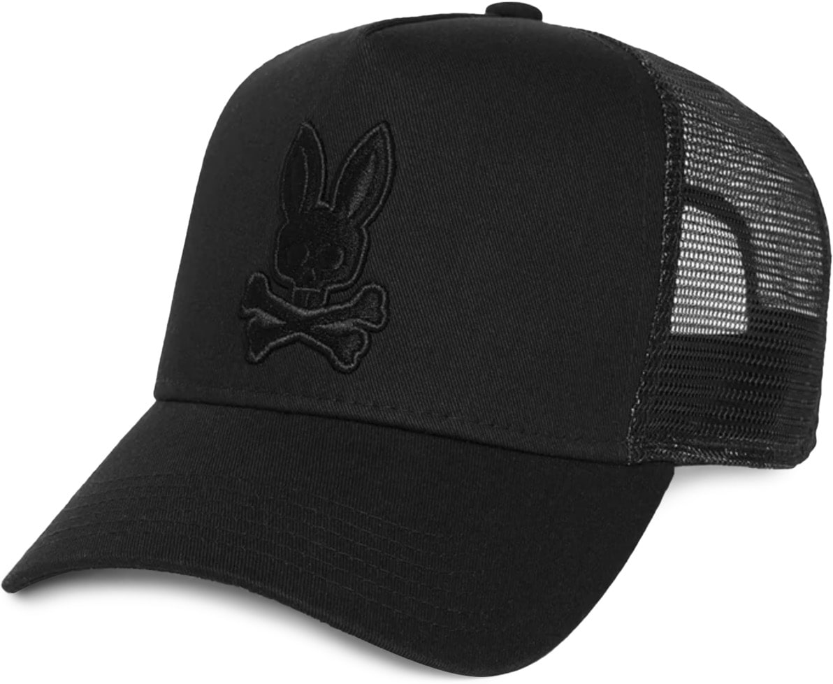 Psycho Bunny: Black Jay Trucker Cap - 1
