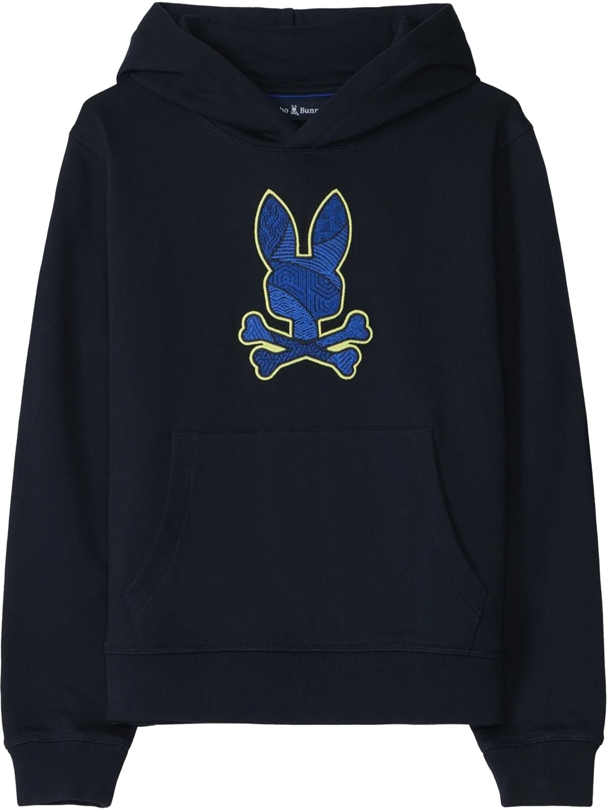 Psycho Bunny: Bleu Pull à capuche Lenox Bleu - 1