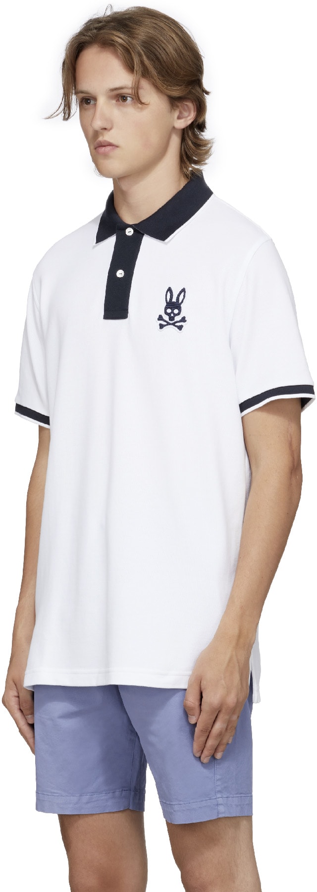 Psycho Bunny: White Liam Polo Shirt - 2