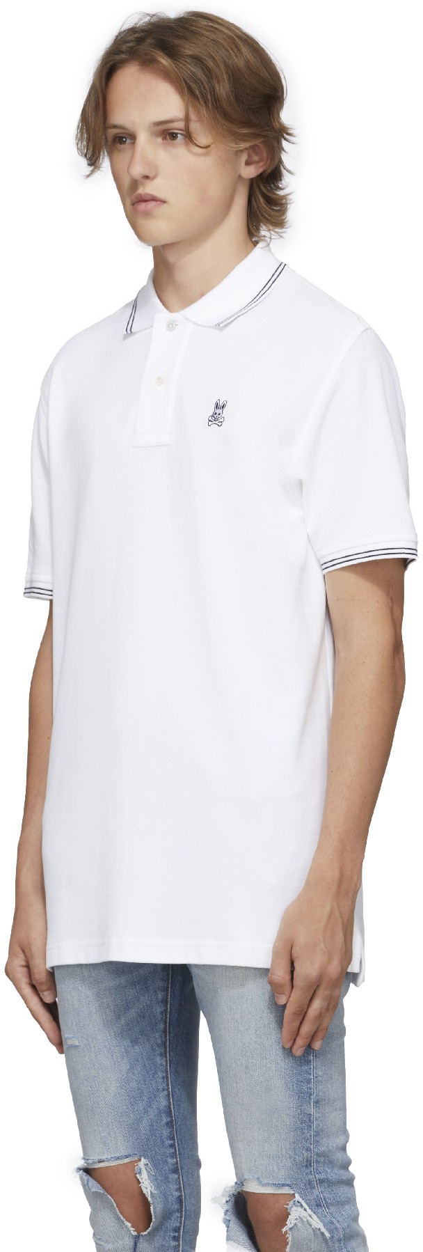 Psycho Bunny: White Logan Polo Shirt - 2