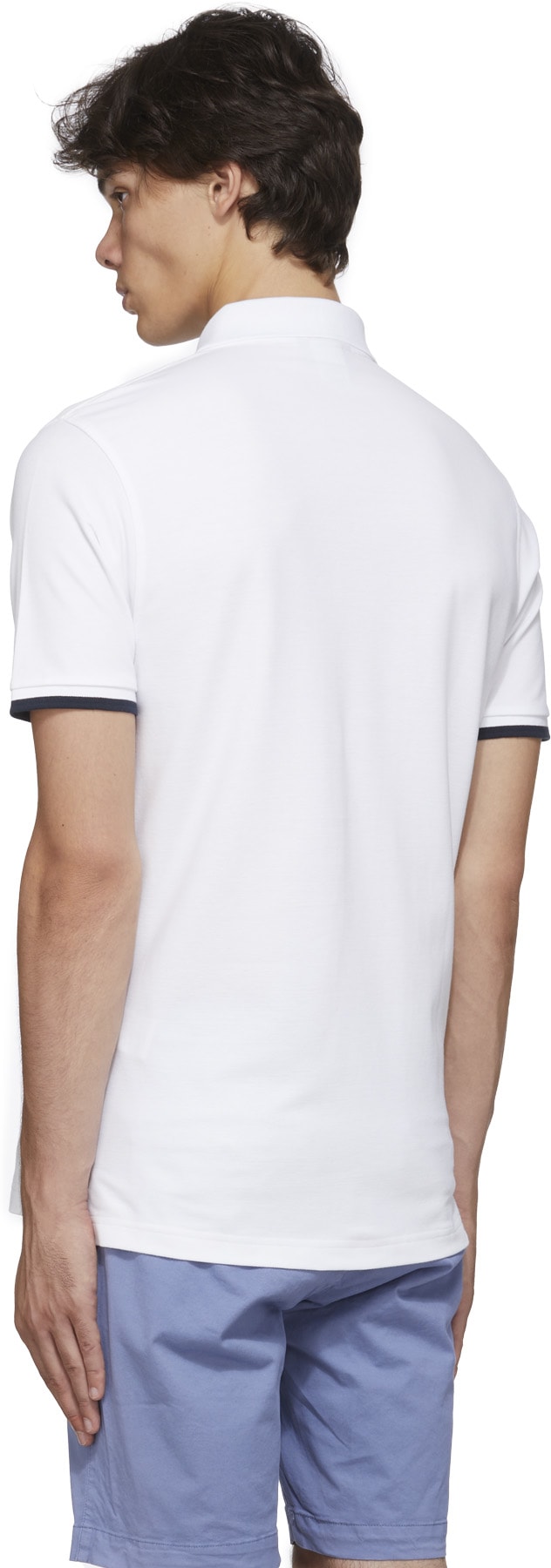 Psycho Bunny: White Dylan Gradient Bunny Polo Shirt - 3