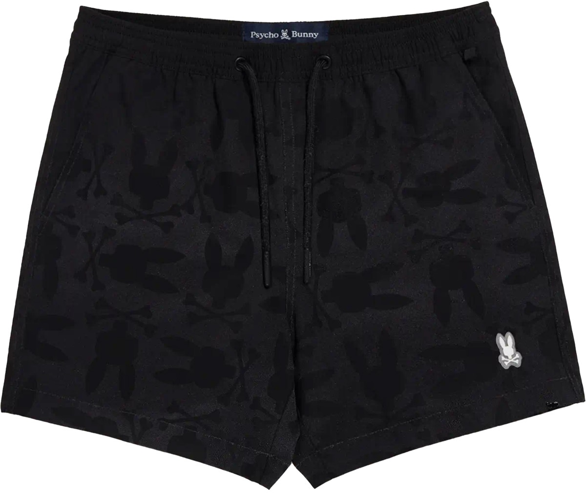 Psycho Bunny: Black Malta Hydrochromic Swim Trunks - 2