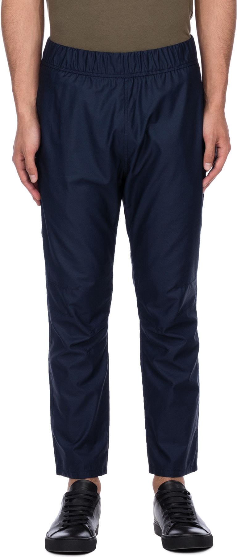 influenceu: Blue Chino Dart Pants - 1