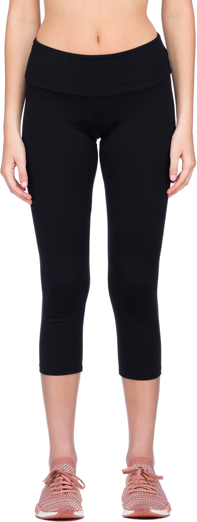 influenceu: Black Cropped Leggings - 1