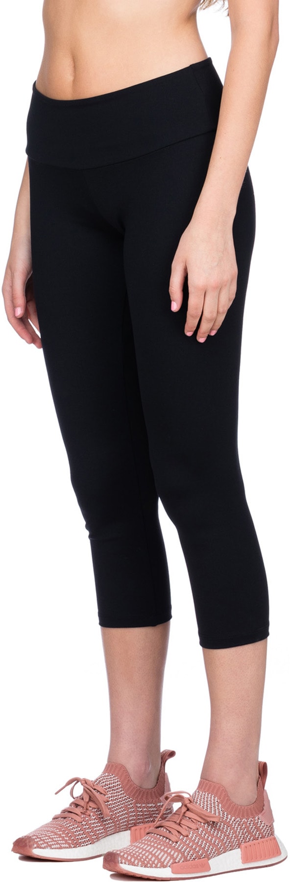 influenceu: Black Cropped Leggings - 2