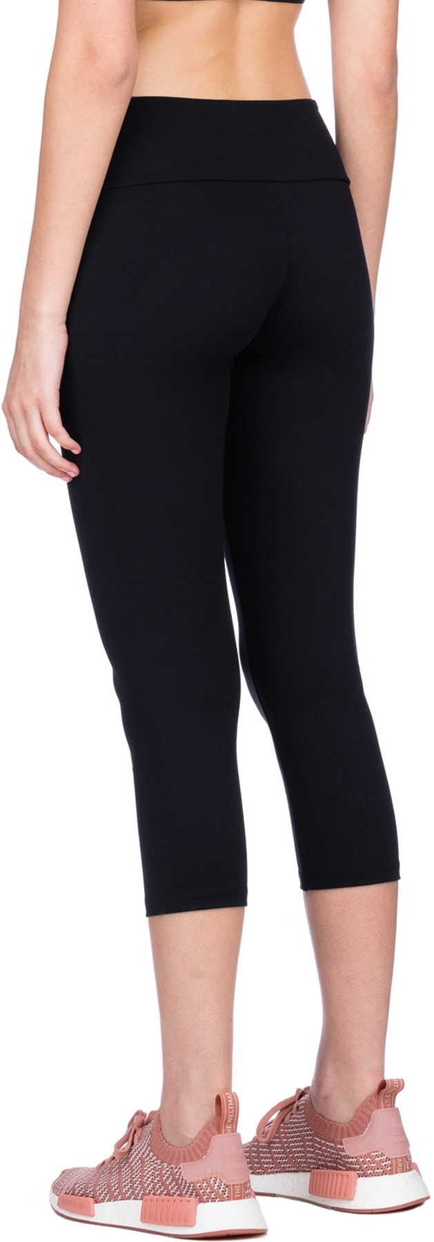 influenceu: Black Cropped Leggings - 3