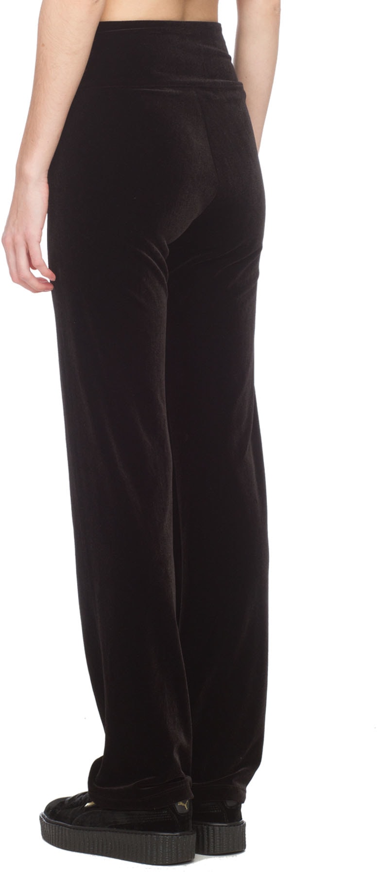 influenceu: Black Wide Leg Lounge Pants - 3