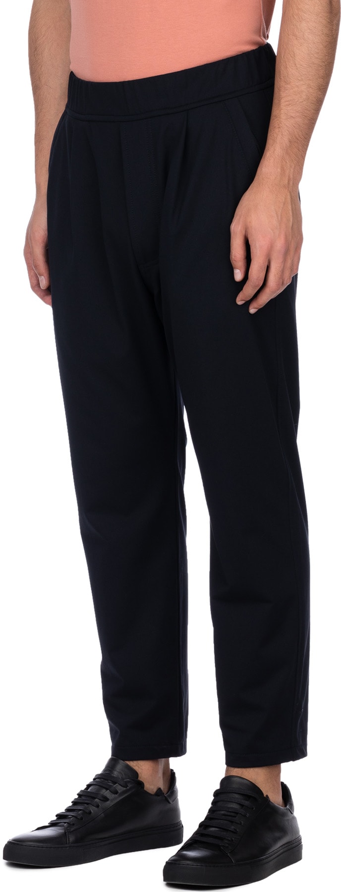 Bachour: Black Pleated Cropped Pants - 2
