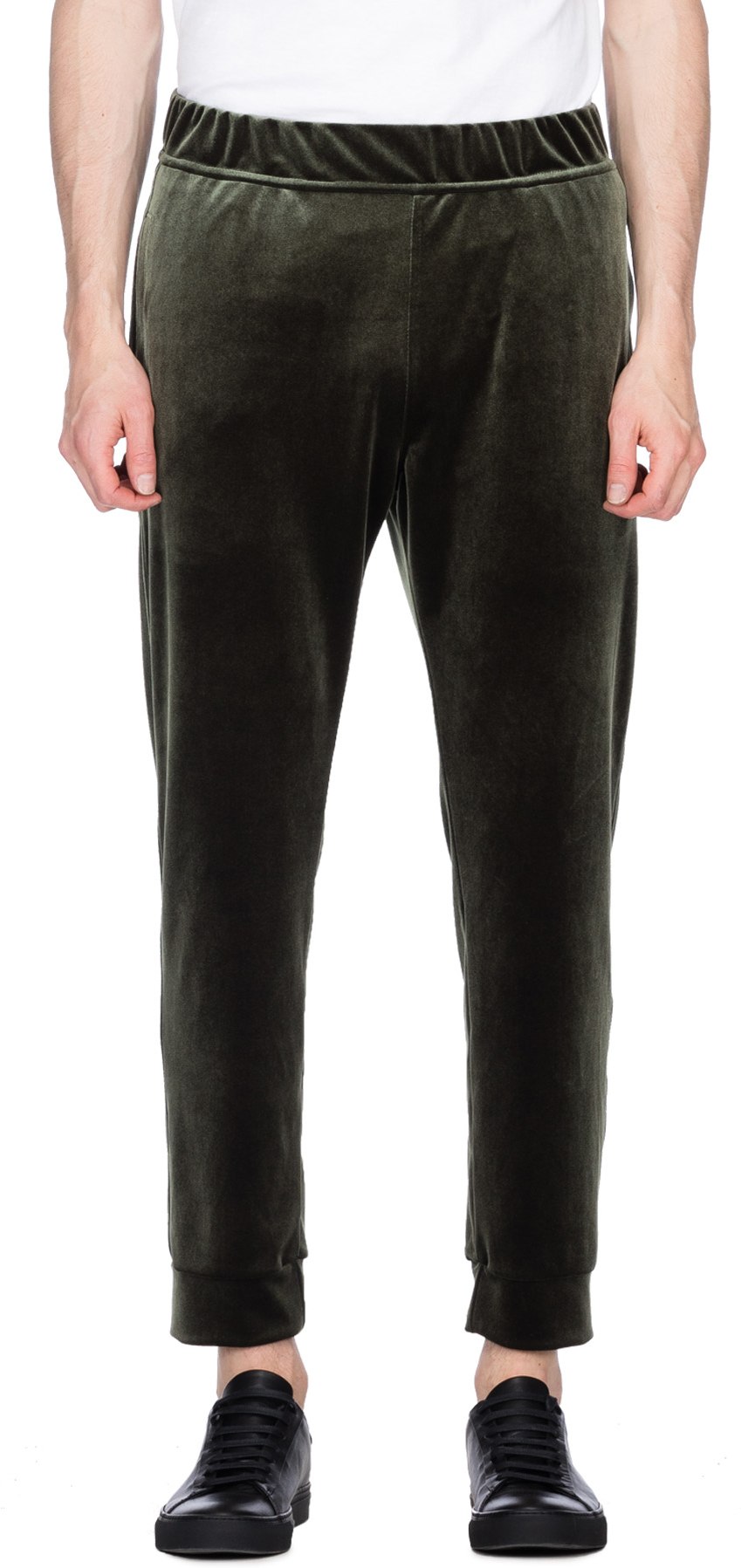 Bachour: Green Velour Track Pant - 1