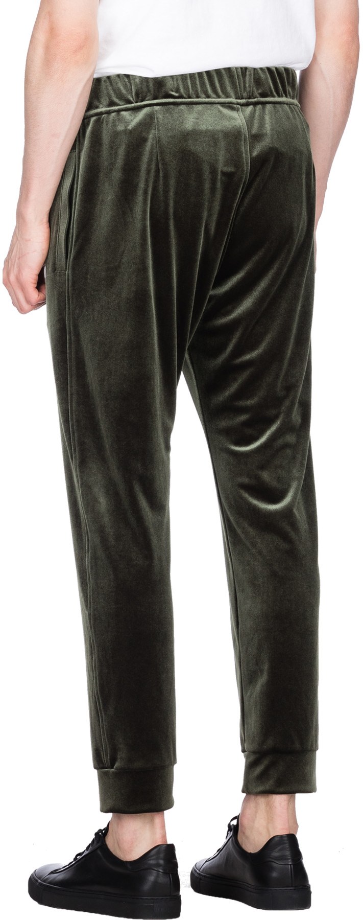 Bachour: Green Velour Track Pant - 3