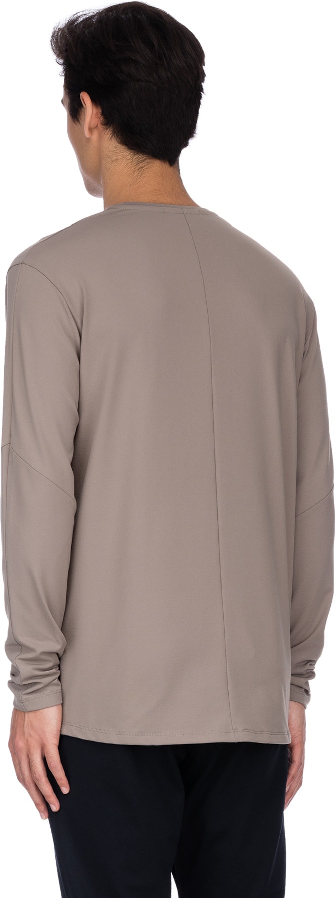 influenceu: Neutrals Basic Stretch Long Sleeve T-Shirt - 3