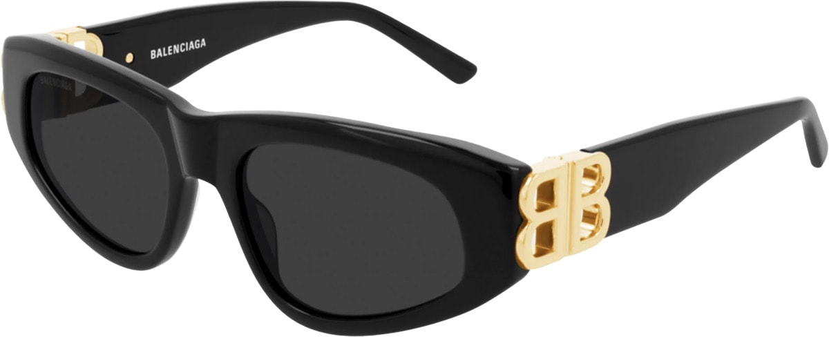 BALENCIAGA: Black Dynasty D-Frame Sunglasses - 1