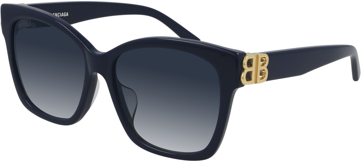 BALENCIAGA: Blue Dynasty Square Sunglasses - 1