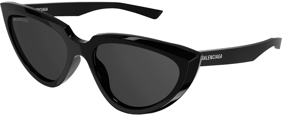 BALENCIAGA: Black Tip Cat 2.0 Sunglasses - 1