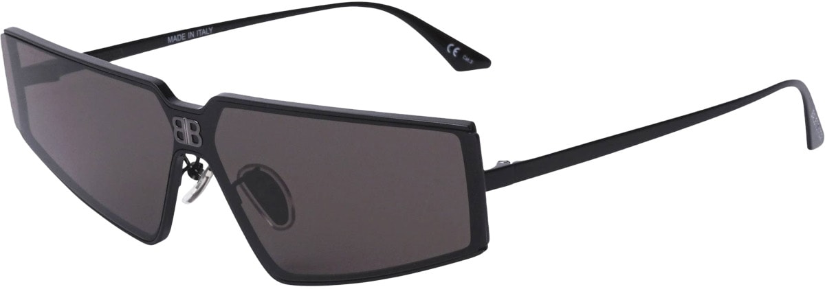 BALENCIAGA: Noir Lunettes de soleil Shield 2.0 Noir - 1