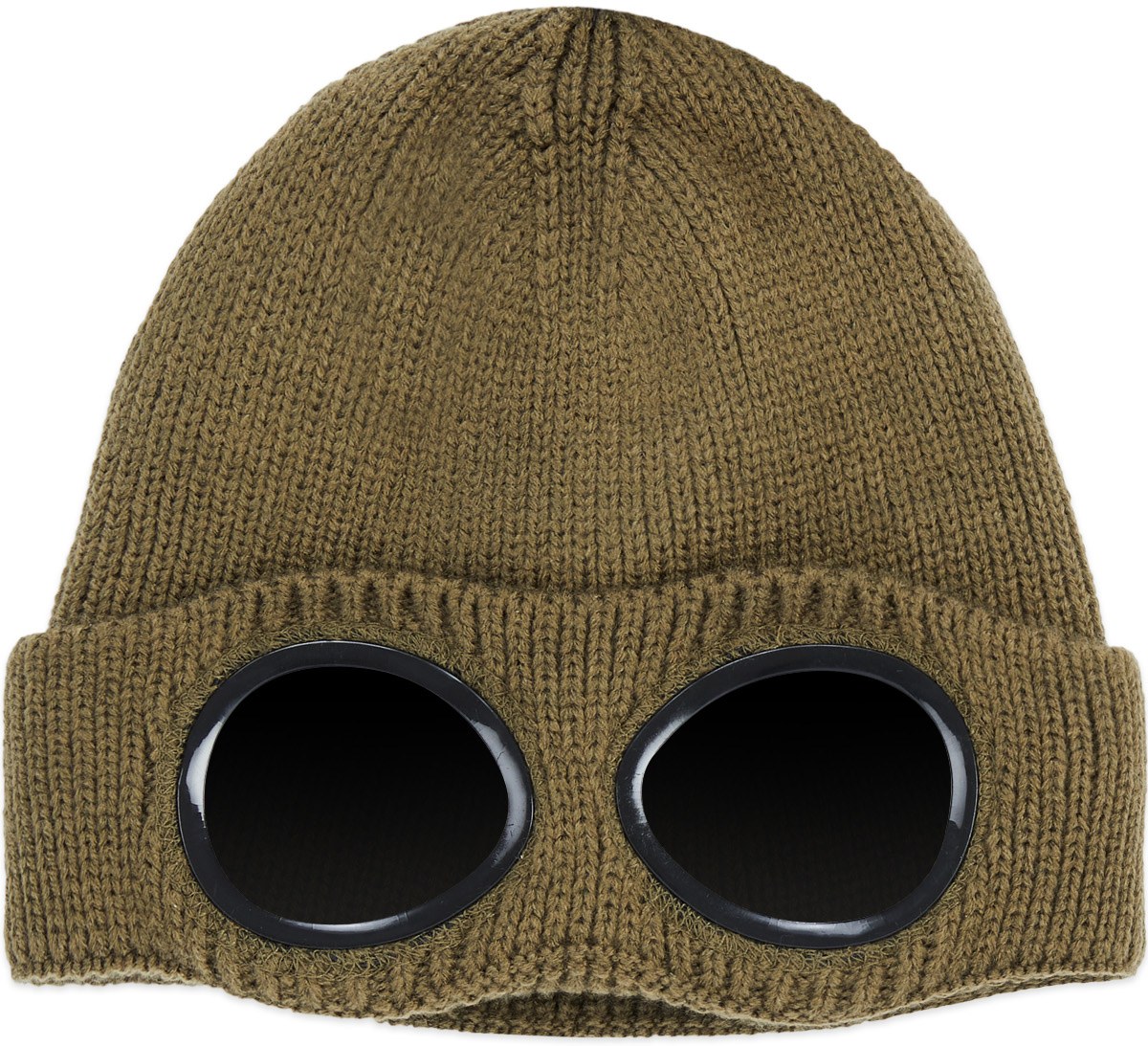 influenceu: Green Goggle Ski Beanie - 1