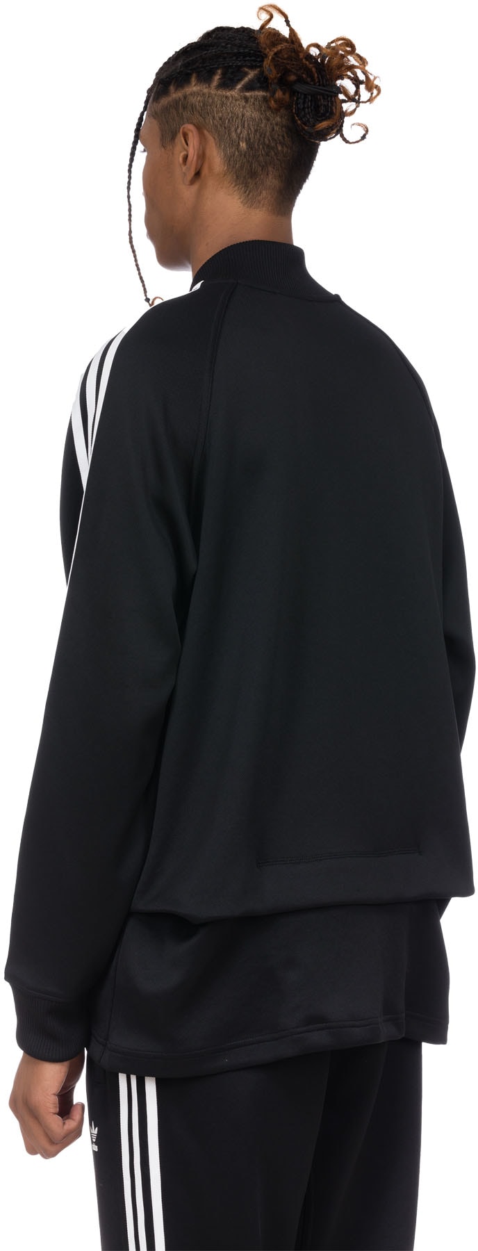 adidas Originals: Black Fashion Three Stripes Track Jacket - 3
