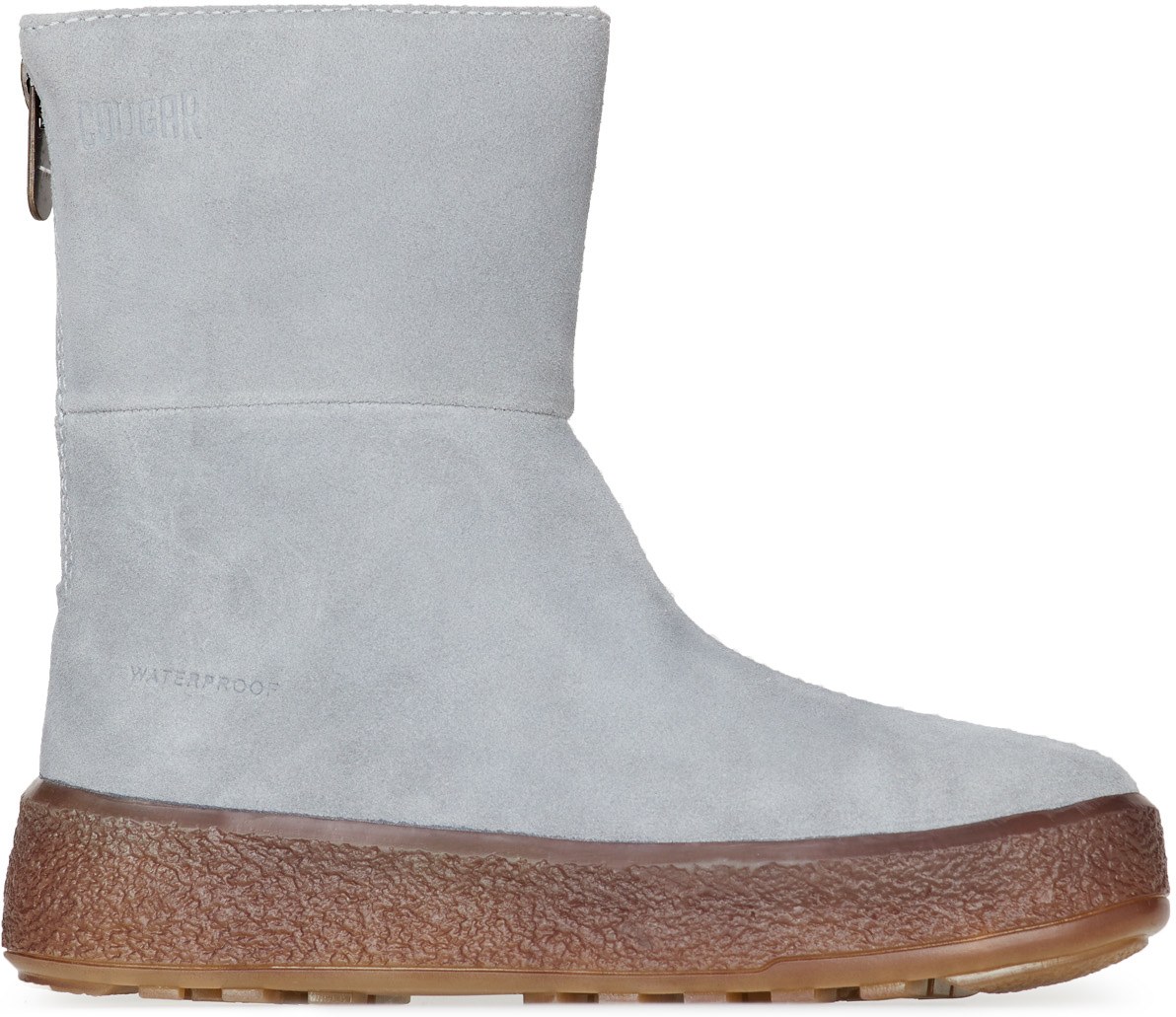 Cougar: Blue Button Suede Lambswool Mid Boot - 1