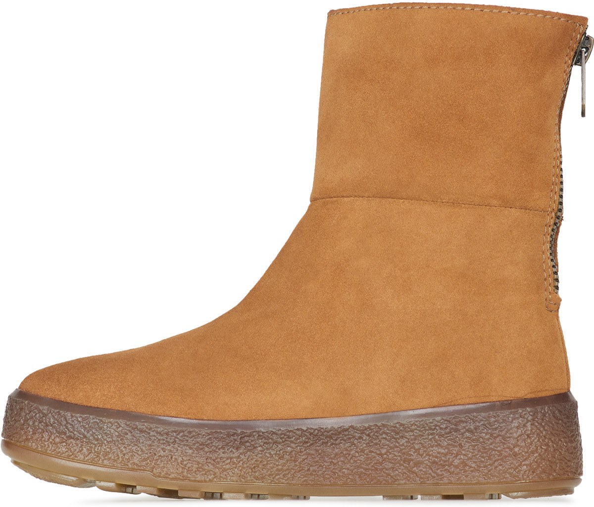 Cougar: Brown Button Suede Lambswool Mid Boot - 2