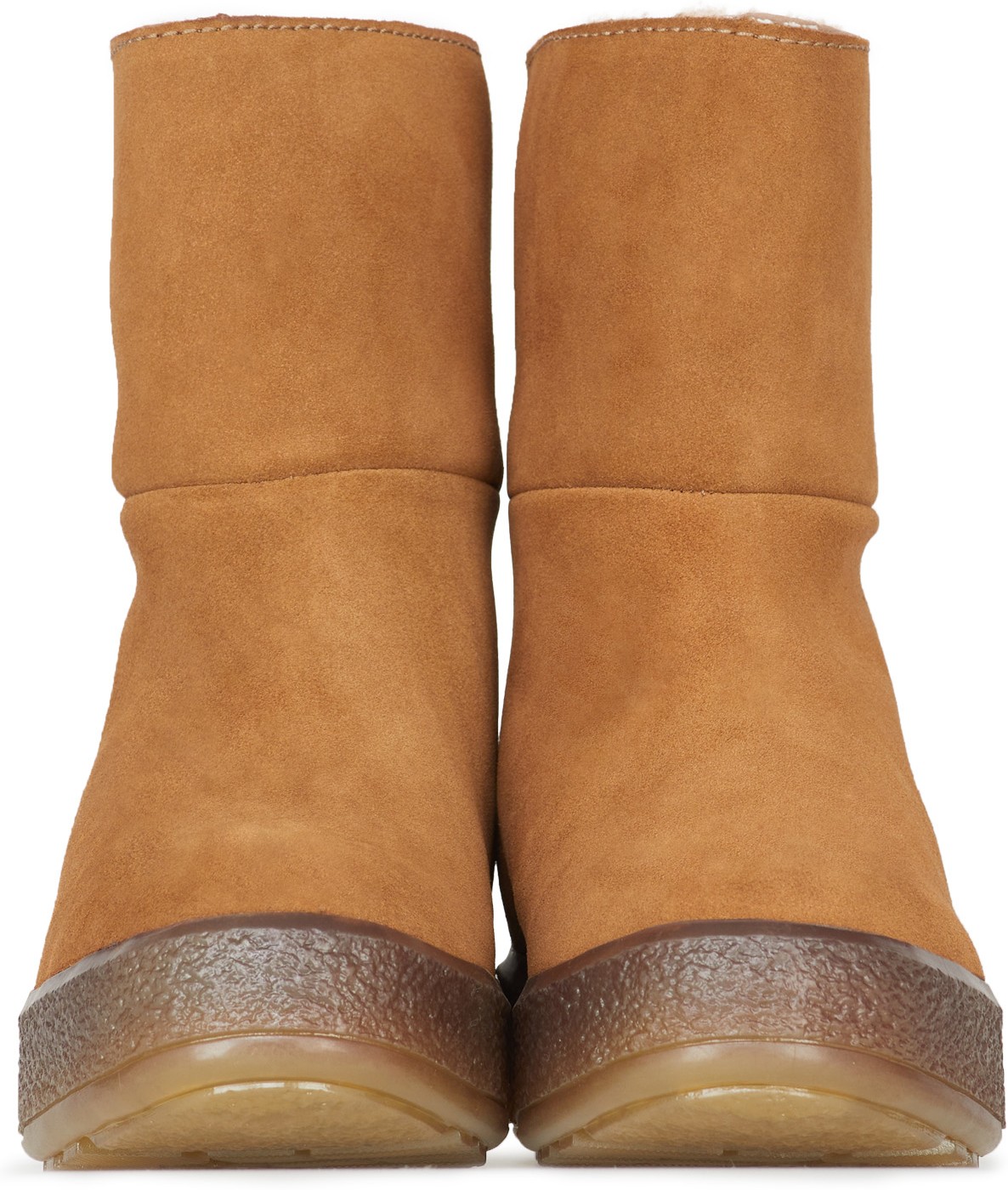 Cougar: Brown Button Suede Lambswool Mid Boot - 3