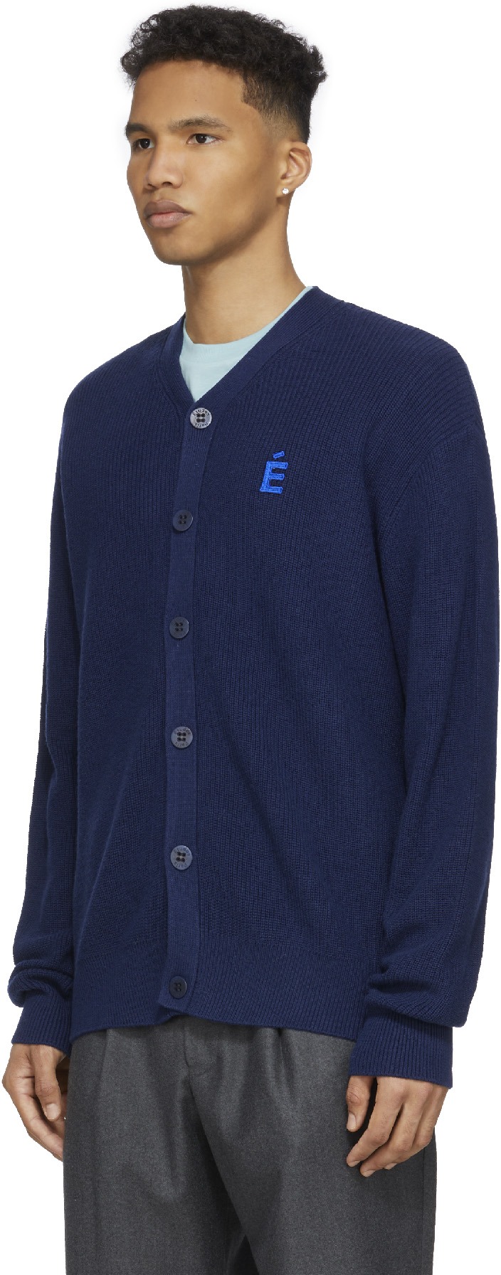 Études: Blue Boris Patch Cardigan - 2