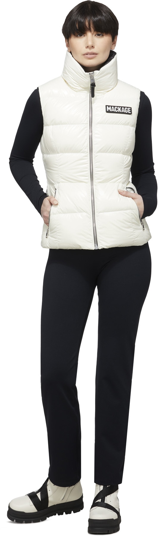 Mackage: Blanc Gilet Chaya Blanc - 4