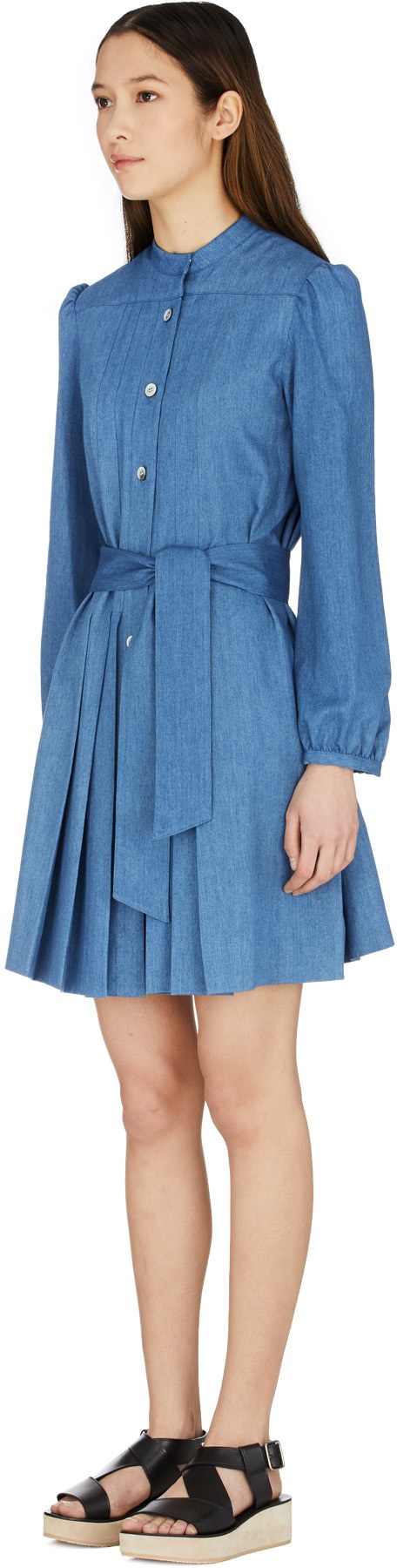 A.P.C.: Bleu Robe Alba Bleu - 2