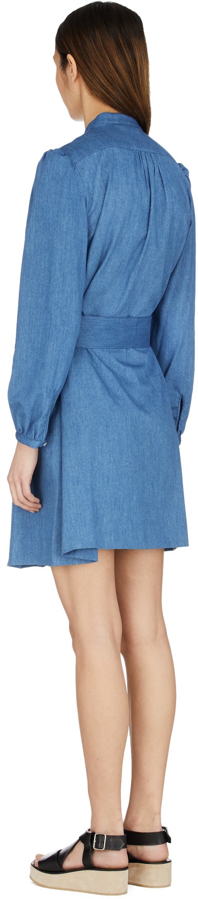 A.P.C.: Bleu Robe Alba Bleu - 3