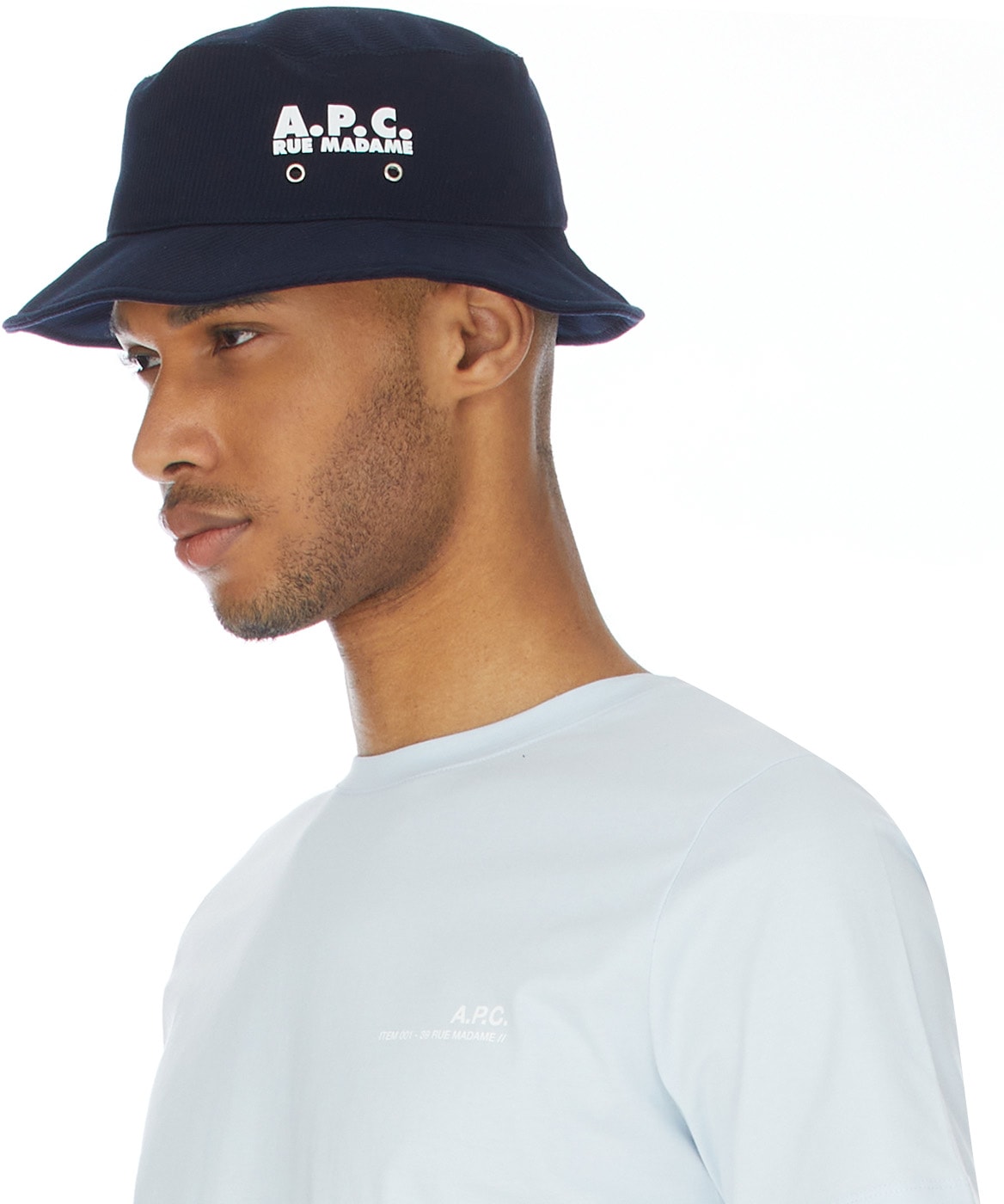 A.P.C.: Blue Alex Bucket Hat - 4