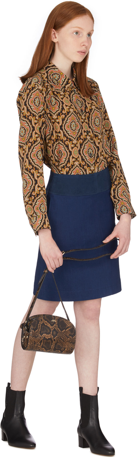 A.P.C.: Blue Diane Skirt - 4