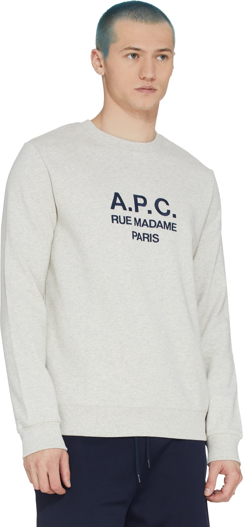 A.P.C.: Grey Rufus Pullover Sweater - 3