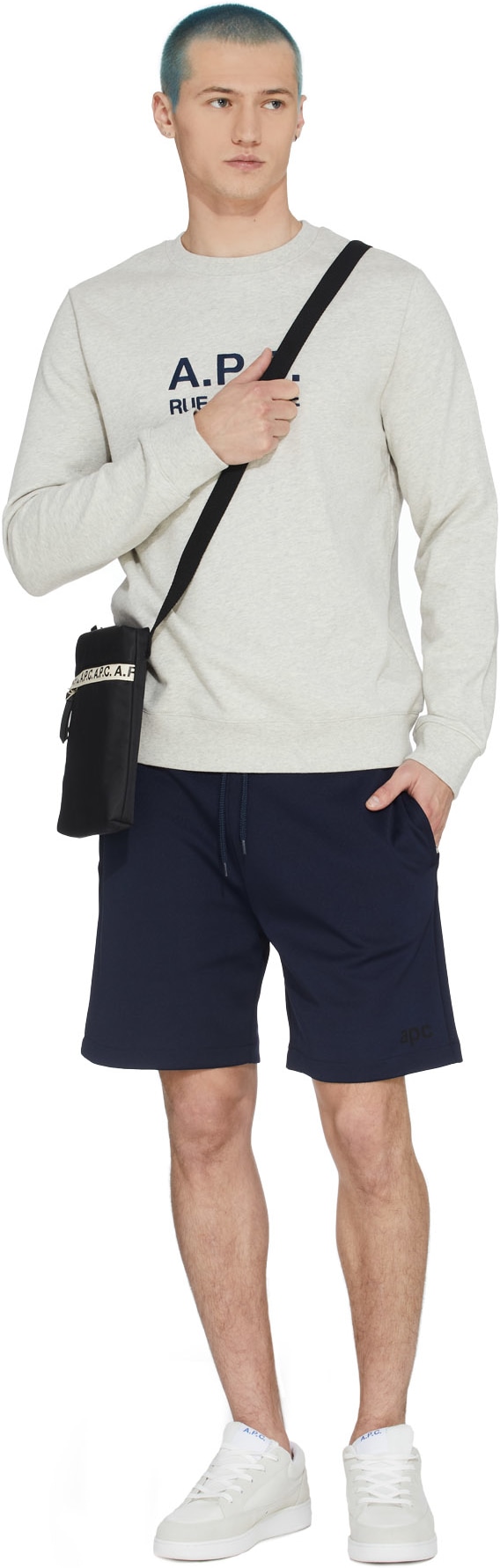 A.P.C.: Grey Rufus Pullover Sweater - 4