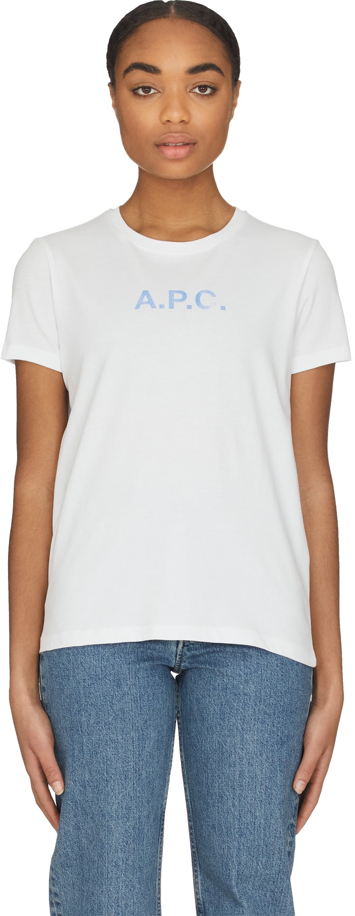 A.P.C.: White Stamp T-Shirt - 1