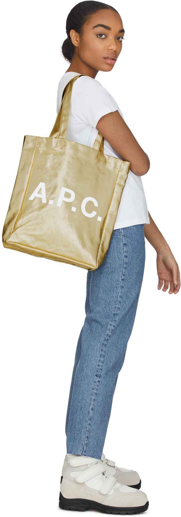 A.P.C.: White Stamp T-Shirt - 4