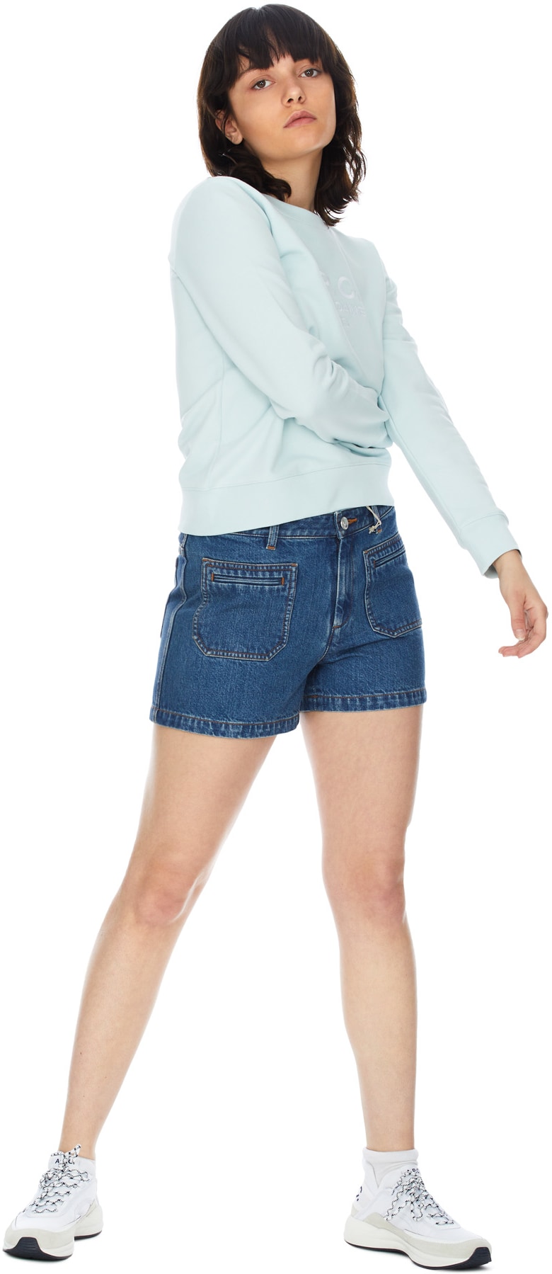 A.P.C.: Blue Roma Shorts - 4