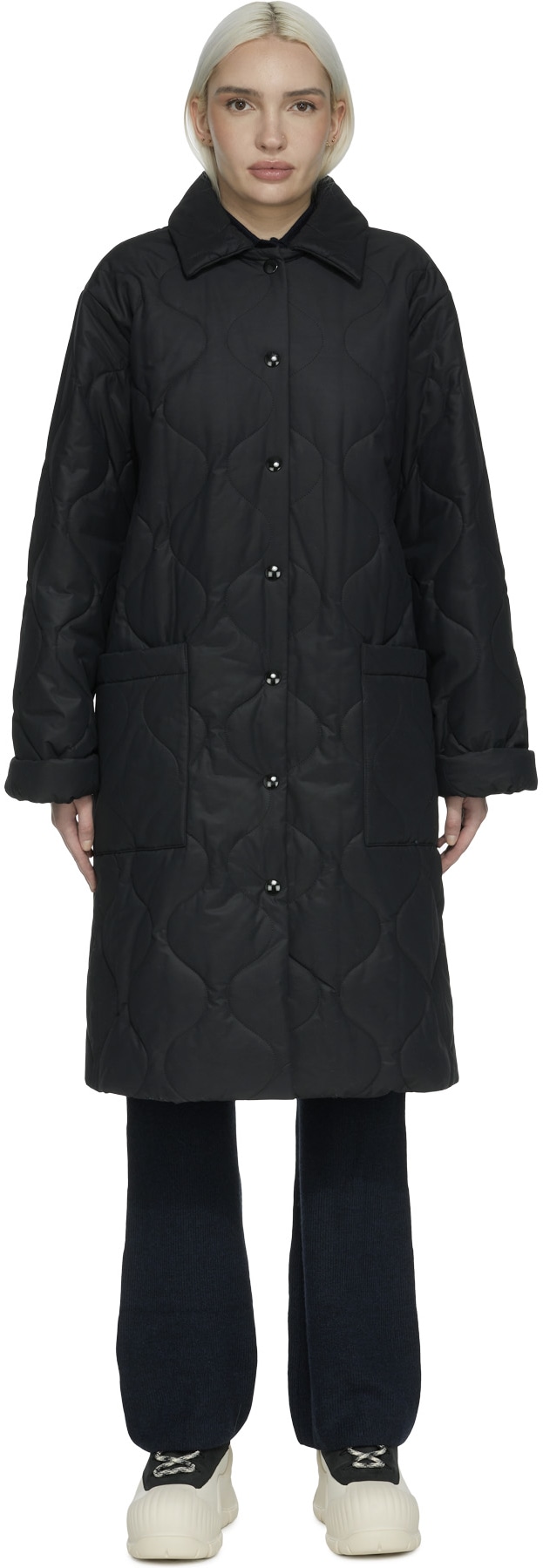 A.P.C.: Noir Manteau Sarah Noir - 1