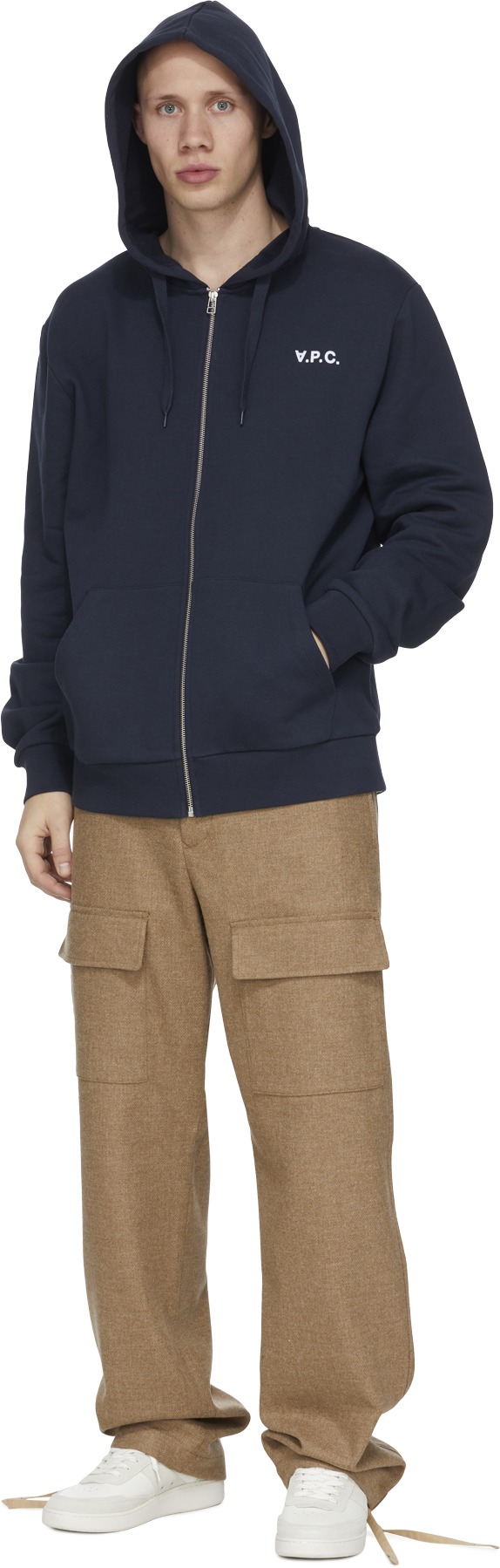 A.P.C.: Blue Quentin Hoodie - 4