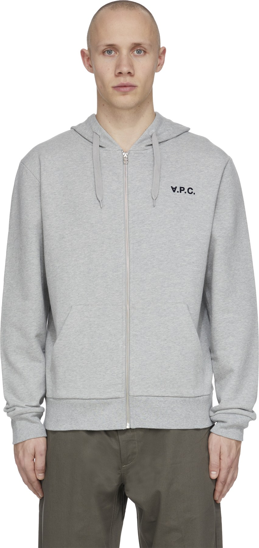 A.P.C.: Grey Quentin Hoodie - 1