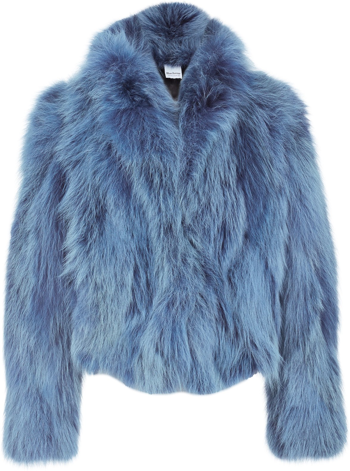 influenceu: Bleu Manteau en Fourrure de Coyote Bleu - 1