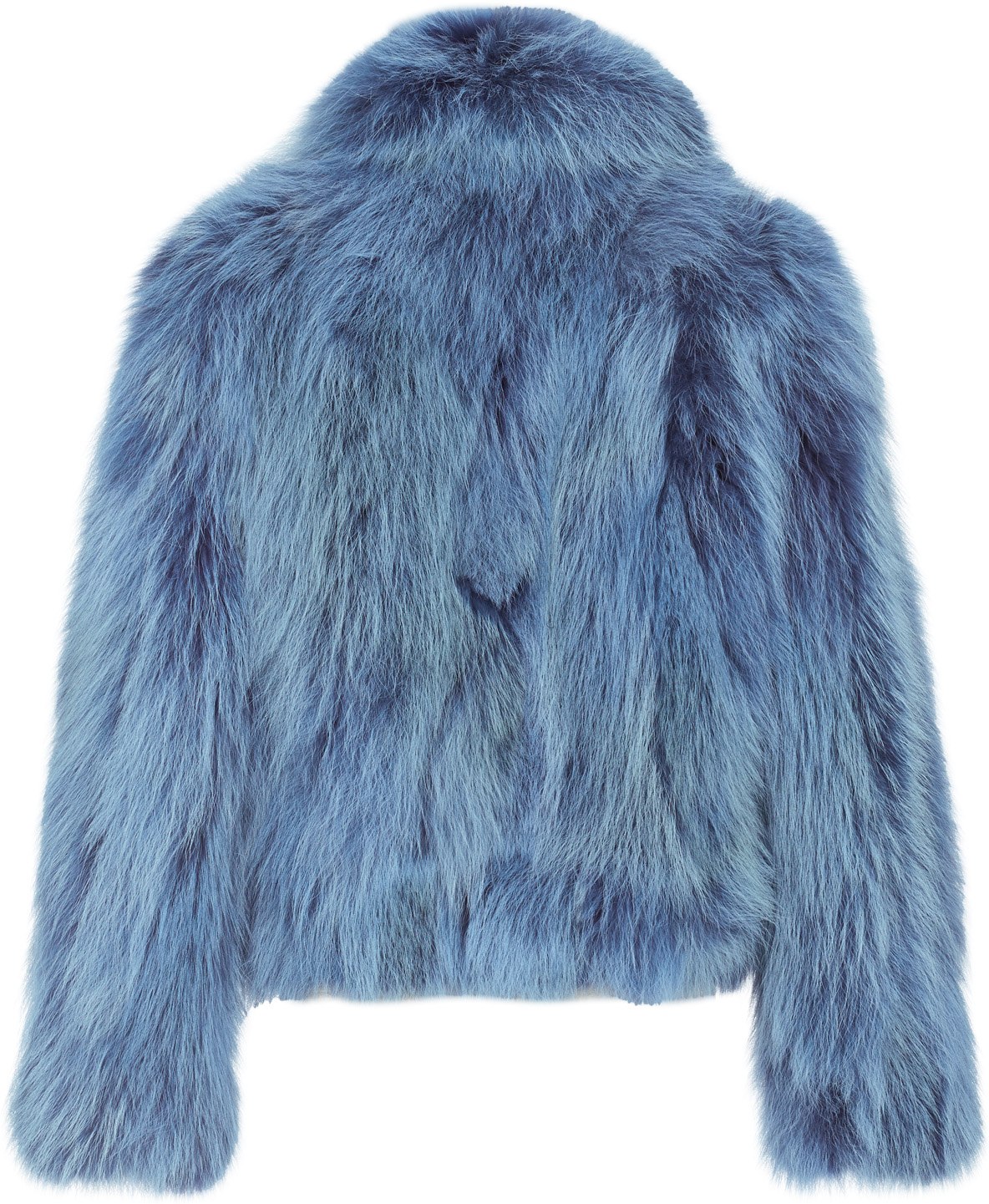 influenceu: Blue Coyote Fur Coat - 3