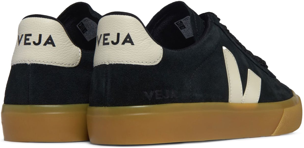 VEJA: Black Campo Bold Suede - 4