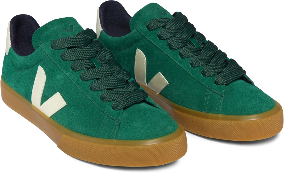 VEJA: Green Campo Bold Suede - 3