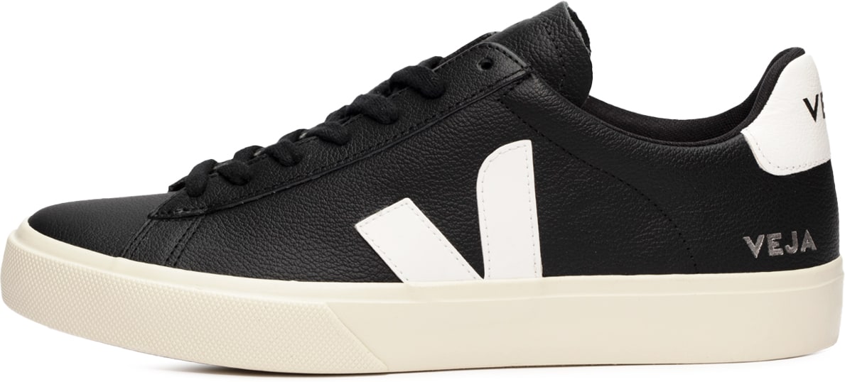 VEJA: Black Campo Chromefree Leather - 2